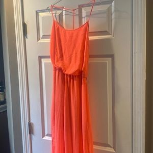 Neon pink summer dress